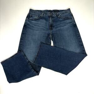 AG Adriana Goldschmeid The Graduate Tailored Leg Dark Wash Jeans 33 x 26